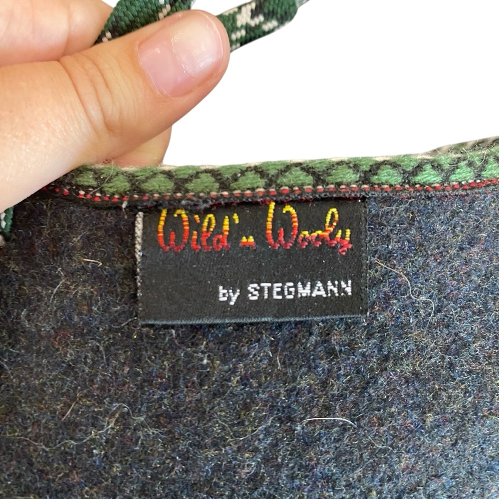 Stegmann Grey Wool Clogs 9 Felt Wild N Wooly Oxford Flat Shoes - Picture 10 of 10